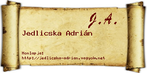 Jedlicska Adrián névjegykártya