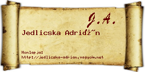 Jedlicska Adrián névjegykártya